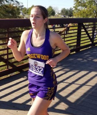 Kaley Nicholson represented the Edgewood athletic program at the Class 3A State Cross Country Meet, finishing 40th overall out of 151 qualifying runners. Courtesy photo