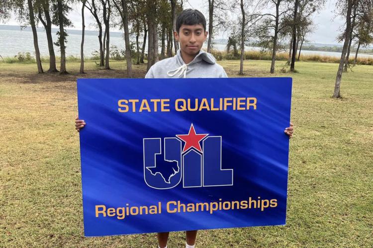 Isaiah Colorado of Van placed 13th overall with a time of 17:14.56 at the Class 4A Region II Meet Oct. 24 to qualify for this year’s Class 4A State Cross Country Meet in Round Rock Nov. 4. Courtesy photo