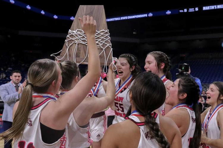 The Martins Mill Lady Mustangs capped off a remarkable 2023-24 basketball season by winning the Class 2A State Championship March 2 with an exciting 44-42 victory over Nocona. The winning basket was made by Kara Nixon at the buzzer. Plans are in the works for a community-wide celebration. Photo by Shaun Parker