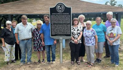 Members of the Myrtle Springs Cemetery Association were among those in attendance May 19 for a Texas Historical Marker dedication at the Myrtle Springs Cemetery. Courtesy photo