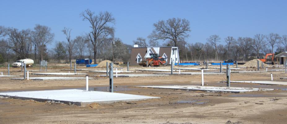 The construction on the project that will introduce a high-end RV park featuring approximately 160 spaces for recreational vehicles and around 180 charming tiny houses has begun. Photo by Susan Harris