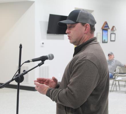 City of Van Fire Marshal and Emergency Management Coordinator Jeff Hudgens discussed a proposed $3.5 million bond election to address well repairs during the regular monthly meeting of the Van City Council May 13. Photo by David Barber