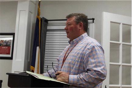 Van ISD Director of Business/Support Services Danny Morrow informed the Van School Board Feb. 20 that window work at the school auditorium as well as the remodeling of the girls’ locker room facilities at Van High School will be beginning soon. Photo by David Barber
