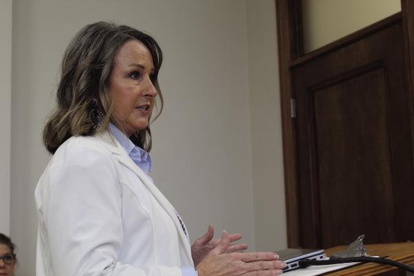City of Wills Point Economic Development Corporation (EDC) Administrator Pam Pearson spoke during the Feb. 25 regular meeting of the Van Zandt County Commissioners Court. Pearson informed the commissioners’ court that she represents VZC on the Texas Workforce Commission (TWC) Board of Directors. Pearson discussed the TWC’s Teacher Externship Program involving Wills Point, Canton, and Van. Photos by David Barber