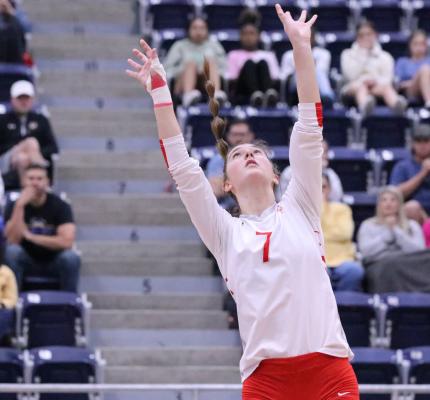 Van standout Bella Thompson capped her high school volleyball career by being named District 16-4A MVP. Thompson and the Lady Vandals finished as runners-up in district play before posting bi-district and Area round playoff wins. Photo by Liz Hinch