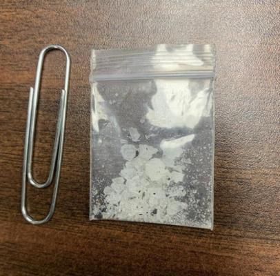 Methamphetamine packaged in multiple baggies was located on the suspect. Courtesy photo
