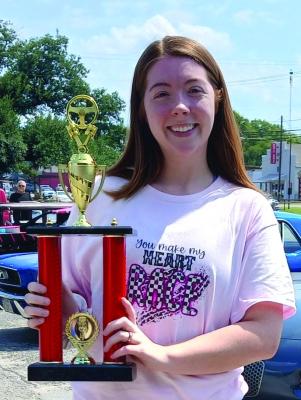 Courtesy photos Eddie Leipold won the 1972 and Older Car Division and Hanna Muro finished in second place during the annual Texas Tea Car Show Sept. 13 which was held in the parking lot of Connections Church in Van. The event was sponsored by the Van Area Chamber of Commerce.