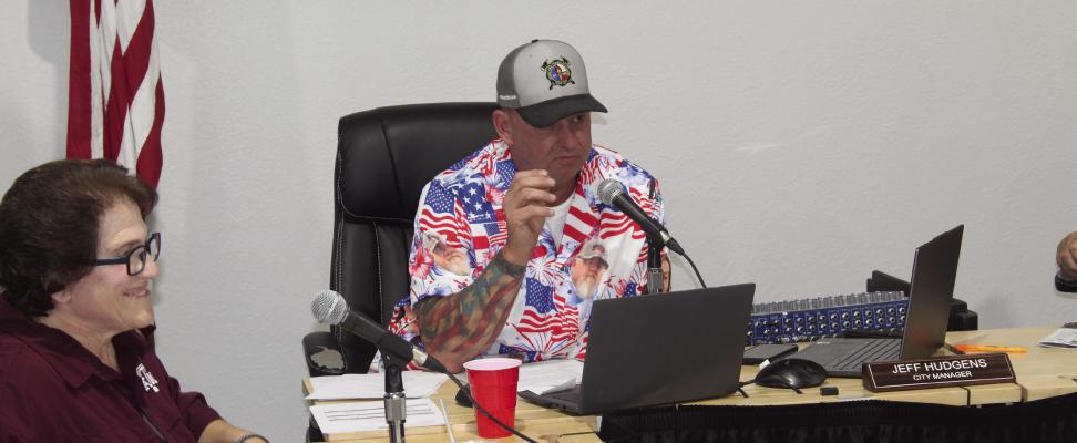 Van City Manager Jeff Hudgens presented his monthly report July 9 during the regular monthly meeting of the Van City Council. Hudgens also expressed his appreciation to everyone involved for helping to make this year’s Van Freedom Boom such a successful event June 27. Photos by David Barber