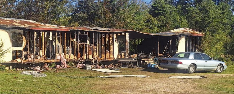 Three children lost their lives in a structure fire early in the morning on Oct. 21 in the Canton area. A fourth child and an adult were taken to the hospital. The cause of the fire was unknown at press time. Photo by Melody Tarno-Thompson