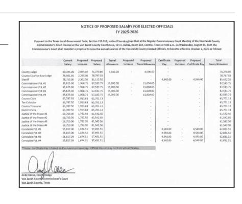 Three percent salary increase approved by commissioners
