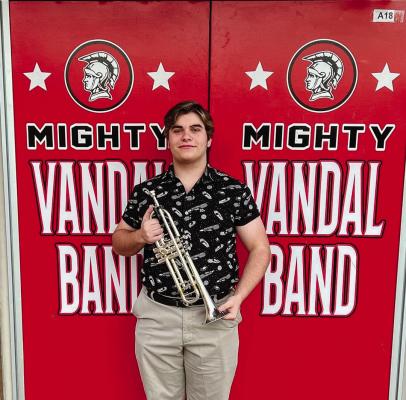 Van High School’s Rian Howard was recently selected to participate in All-State Band for the second consecutive year. He, along with other All-State Band honorees from across the state, is scheduled to travel to San Antonio next month to perform at the Texas Music Educators Association Convention Feb. 11. Courtesy photo
