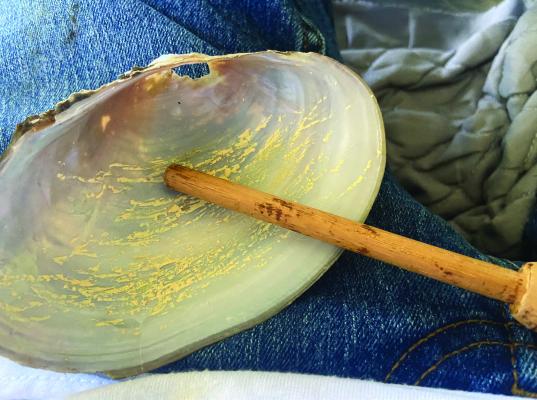 Getting ready for an outdoor adventure is almost as much fun as the outing itself. This week, Luke writes about how he has been getting ready for his annual outdoor event in Greenville but also getting ready for turkey and hogs as well. Luke is ready for turkey season with his homemade turkey call made from a freshwater mussel shell. Photo by Luke Clayton