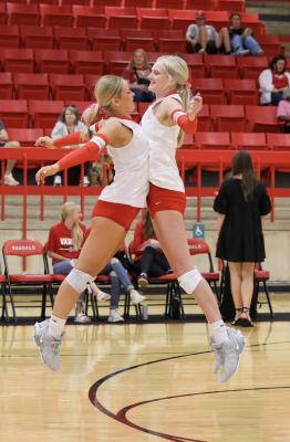 Lady Vandals split two district volleyball matches