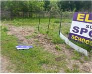 A campaign sign for Edgewood ISD Board of Trustees Place 7 candidate Stacy Duff Shaw was vandalized last week ahead of the early voting period that scheduled to begin April 24. Courtesy photo