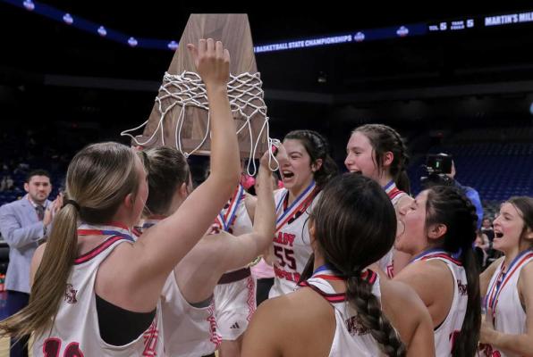 The Martins Mill Lady Mustangs capped off a remarkable 2023-24 basketball season by winning the Class 2A State Championship March 2 with an exciting 44-42 victory over Nocona. The winning basket was made by Kara Nixon at the buzzer. Plans are in the works for a community-wide celebration. Photo by Shaun Parker