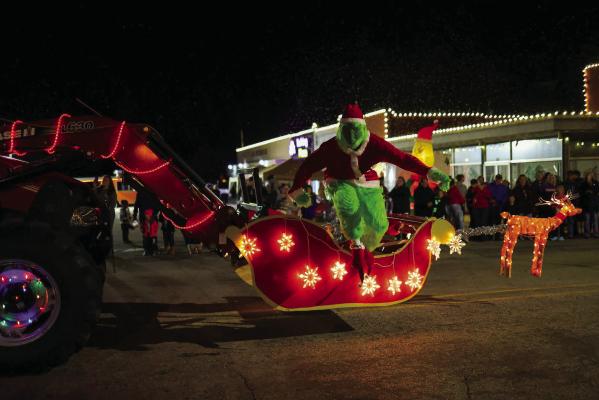 ‘Mr. Grinch’ made an appearance during the annual Edgewood Christmas Parade Dec. 9. A good turnout was on hand on a cool, windy evening to witness a number of parade entries as Edgewood, along with Canton, were the last cities in Van Zandt County to host a Christmas Parade. Wills Point held its Christmas parade Dec. 8. Van and Grand Saline hosted their Christmas parades Dec. 2 while Edom held their Tree Lighting Ceremony Dec. 2. Photo by Josh McConnell/JM Designs and Sports Photography