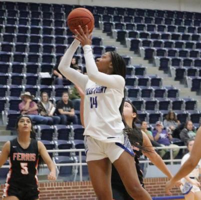 Antronea Jackson was one of three Wills Point players, including Kinley Collins and Emma Todoroff, to earn an All-Tournament selection at Quitman’s annual event Dec. 28-29. Photo by David Kapitan