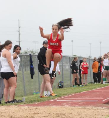 The Van Lady Vandal track and field program placed fourth overall out of six competing schools at the District 14-4A Meet held at Ken Autry Davis Field in Wills Point. Photo courtesy of WPHS Yearbook staff