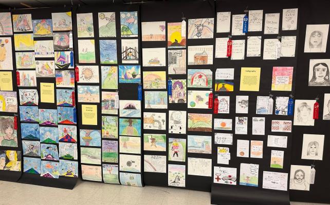 Edgewood High School hosted their annual Spring Art Show this past week on Tuesday, May 2 at the Edgewood High School campus. Locals would gather to view various art pieces that Edgewood students created over the course of the 2022-23 school year. Courtesy photo