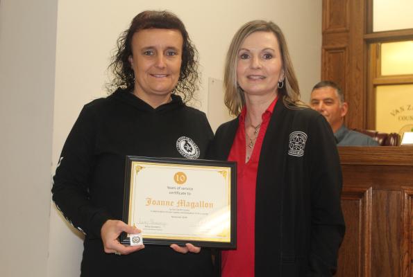 VZC employee recognized by commissioners’ court