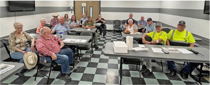 Several members and guests were in attendance Sept. 23 for a training session hosted by the Van Zandt County Precinct Watch Program (PWP) at the VZC Sheriff’s Office. Among the guests in attendance was VZC Pct. 1 Constable Tommy Monk. Photo by Tim Ball