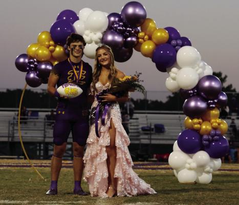 Blair McPherson was named as the 2023 Edgewood High School Homecoming Queen and Brady Bannister was named as the 2023 EHS Homecoming King Oct. 13 during pre-game ceremonies prior to kickoff of the Homecoming football game between the Edgewood Bulldogs and the Quitman Bulldogs. Courtesy photo