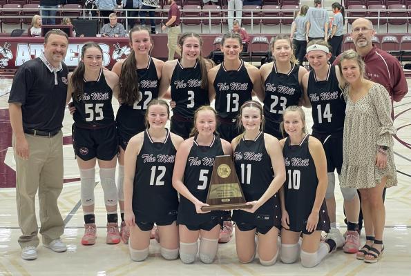 The Martins Mill Lady Mustangs made their annual pilgrimage to San Antonio this week after qualifying for the Class 2A State Tournament with wins over Tenaha and LaPoynor in the Regional Tournament. Courtesy photo