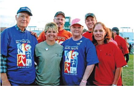Pat Summitt (middle right) along with her supporters