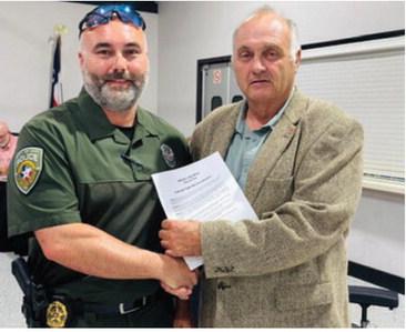 Police Chief Eric Doering and Mayor Ernie Burns. Courtesy photos
