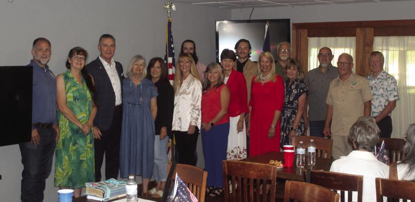 A swearing-in ceremony for the Van Zandt County Republican Party Precinct Chairs was held July 7 at the Van Zandt Country Club in Canton. Among those in attendance were VZC Republican Party Chairman Tom Duke, Texas District 2 State Senator Bob Hall, and Texas District 2 State Representative Brent Money. The swearing-in ceremony highlighted the VZC Republican Party Executive Committee Organizational Meeting that took place. Photos by David Barber