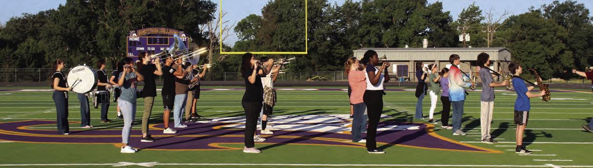 The Edgewood High School Band will give their first halftime performance of the 2024 football season Friday, Aug. 30 on the new turf field at I.T. James Memorial Stadium. Photo by Susan Harris