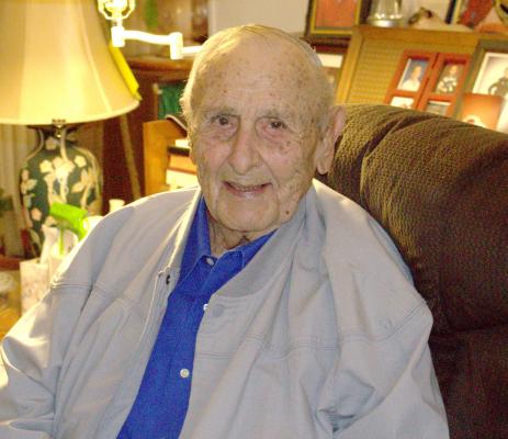 Frank Duyka recently celebrated his 100th birthday. He has been a resident of Canton for over 40 years. He served as a proud World War II veteran. Photo by Susan Harris