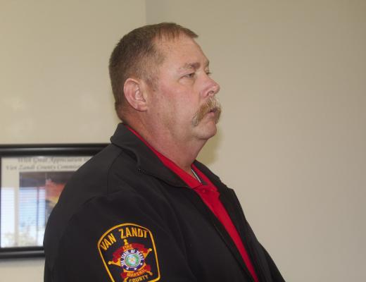 Sean Davis announced his resignation as Van Zandt County Fire Marshal Nov. 6 during the regular meeting of the VZC Commissioners Court. His resignation will become effective in January 2025. Davis also serves as the Fire Marshal and Assistant Fire Chief for the City of Balch Springs. Photo by David Barber