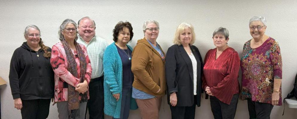 The Van Zandt County Genealogical Society elected new officers during its Jan. 26 meeting which included Carrie Woolverton, Margaret Cox, Lee Dickson, Amy Heaton, Tammy Garrett, Cindy Cooper, Imogene Kirkpatrick, and Jan Crow. Courtesy photo