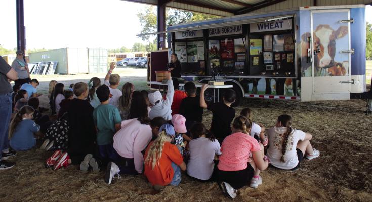 Fourth grade students from all seven Van Zandt County school districts were in attendance for a two-day ‘Ag in the Classroom’ seminar hosted by the VZC Farm Bureau at the VZC Fairgrounds in Canton. The importance of agriculture in the region was the focus of the seminar to the students. Photo by Susan Harris