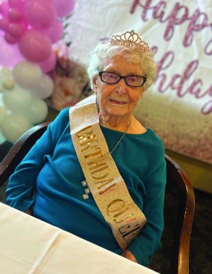Margaret Moses, a resident at Country Place Senior Living in Canton, recently celebrated her 105th birthday. Photo by Susan Harris