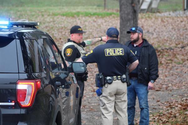 A multi-day, multi-agency effort by Van Zandt County law enforcement culminated in the arrest of suspect east of FM 1255 Dec. 6. Local law enforcement officials followed several tips in the days leading up to the arrest, notably conducting a search in and around the area of County Road 4120 the day prior. The suspect was booked into the Van Zandt County Detention Center where he is still listed as an inmate as of press time on a burglary of a building charge. Photo by Nick Gibbons/The County Eagle