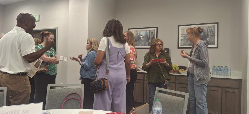 The Wills Point Chamber of Commerce hosted a new monthly networking opportunity designed to bring local businesses and the community together known as ‘Coffee and Commerce.’ The first networking meeting was held April 1 at Merica Inn and Suites on State Highway 80 in Wills Point. The meeting is scheduled to be held on the first Wednesday of each month at 7:45 a.m. with the next gathering scheduled for May 6. Additional photos on 10A. Photo by Melody Tarno-Thompson