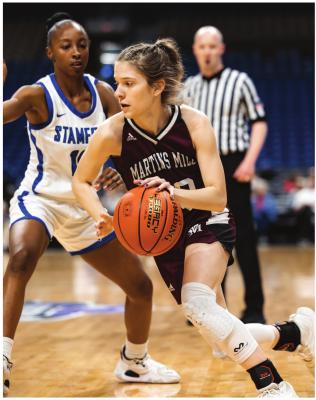Top, Jada Celsur was named to the 2A All-State Tournament Team after finishing with 27 points, seven rebounds, five steals and two assists during play against Stamford. Courtesy photos