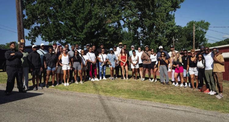 Among the thousands of visitors during First Monday Weekend over the Fourth of July holiday were members of the University of Colorado football coaching staff and their families led by Head Coach Deion Sanders. Courtesy photo