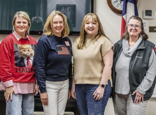 The Republican Women of Van Zandt County recently announced their slate of officers for 2025-26 which included, left to right, President Amanda Gray; Vice-President Kelly Hernandez; Treasurer Cindy Hardin; and Secretary Barbara Crow. The next monthly meeting of the Republican Women of VZC is scheduled for 6 p.m. Monday, Feb. 10 at the VZC/Sarah Norman Library in Canton. Photo by Faith Caughron