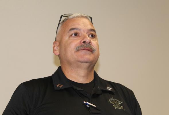 Matt Stucker was introduced by Van Zandt County Sheriff Joe Carter as the new VZC Sheriff’s Department Captain and Jail Administrator Oct. 12 during the regular meeting of the VZC Commissioners Court. Photo by David Barber