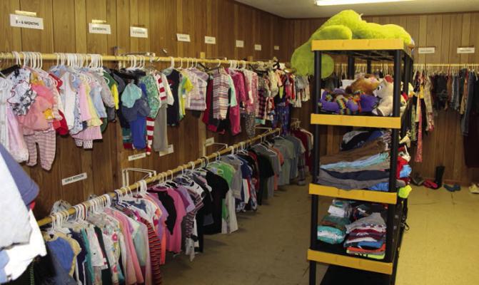 The Van Church of Christ Christian Outreach Center opened its clothing ministry June 1 for anyone in the church and the community in need. The clothing ministry is open from 9 a.m. to noon every Thursday. The church is located at 199 Cherry Lane in Van. Photo by David Barber