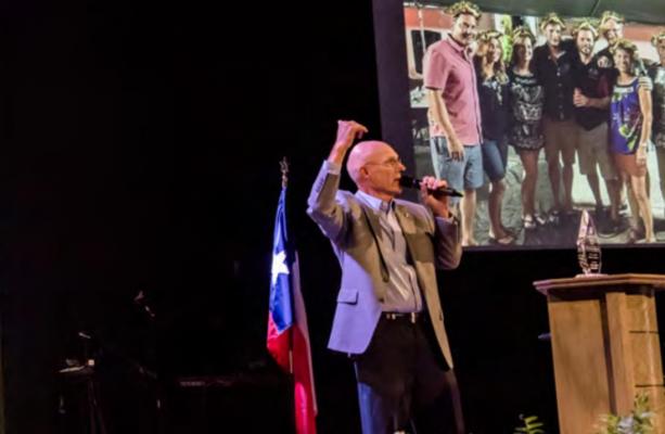 VZC Republican Club President Doc Collins speaks during the Republican Club banquet. Photo by Faith Caughron