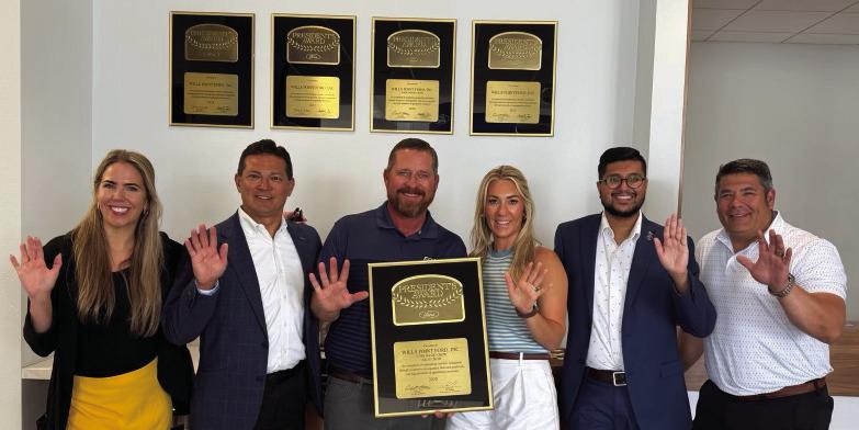 The staff of Wills Point Ford recently celebrated the dealership winning the President’s Award from Ford Motor Company for the fifth time. Courtesy photo