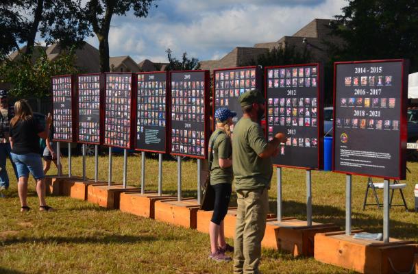 The Texas Fallen Hero Memorial Wall will be on display at the VZC Veterans Memorial Military Show on Oct. 16. Courtesy photo