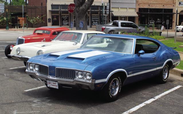 A car show, sponsored by Canton Main Street, was held on the west side of the downtown square June 10. Warm and humid conditions, with threatening skies overhead, greeted those in attendance. Photo by David Barber