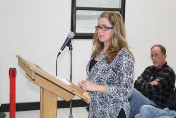 Tammy Weidman made her first presentation at a Van City Council meeting March 10 after being named last month as the new City of Van’s Economic Development Corporation (EDC) Director. Weidman previously served as the Main Street Director for the City of Grand Saline. Photo by David Barber