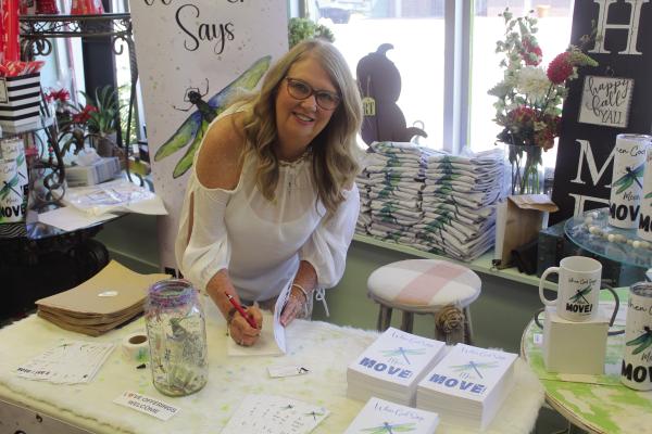 Lizzy Nations recently held a book signing at Flower Connection in downtown Van for her first book that was recently released. ‘When God Says Move, Move!’ talks about what the loss of her spouse to cancer in 2015 taught her about life but even more about death. Photo by David Barber