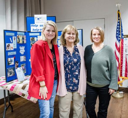 The Republican Women of Van Zandt welcomed Hope Pregnancy Director Debbie Brinkley as their guest speaker during their November meeting. Shown with Brinkley is Republican Club of Van Zandt President Amanda Gray and Patricia Schnick. Photo by Faith Caughron